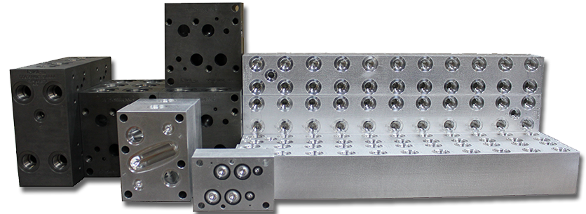 3d model of different sized manifolds