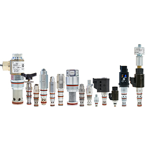 Different sizes of cartridge valves