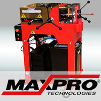 MaxPro Coning Machine with "MaxPro Technologies" logo.