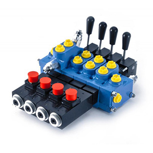 Single blue and black mobile valve